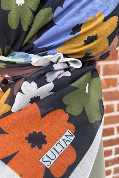 Sultan Eşarp Φουλάρι Sultan Fresh Pamuk - Ιπτάμενα Λουλούδια - SFE009-06