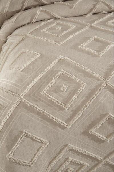 bursa çeyiz Samira 3 Piece Double Pique Set Beige