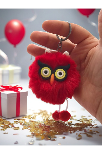Modish Aksesuar Sevimli Peluş Baykuş Anahtarlık Ve Çanta Süsü