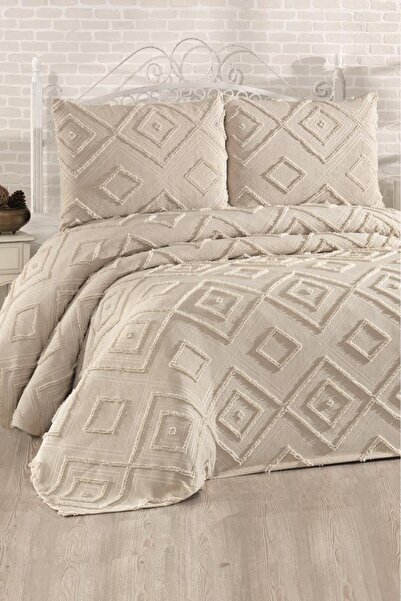 bursa çeyiz Samira 3 Piece Double Pique Set Beige