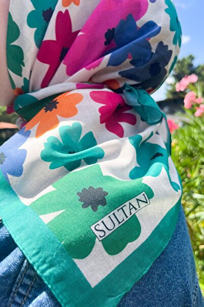 Sultan Eşarp Φουλάρι Sultan Fresh Pamuk - Ουδέτερα Λουλούδια - SFE009-04