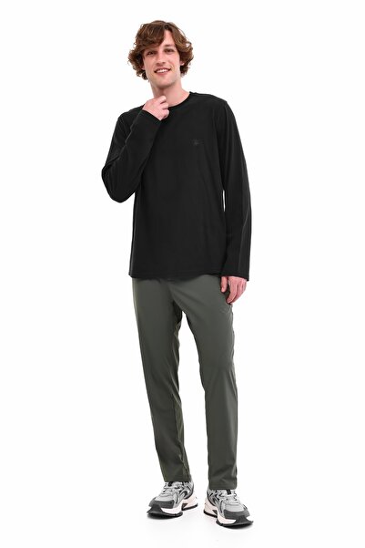 lumberjack MB LOEN 14LJK-130-33 5PR Μαύρο ανδρικό μακρυμάνικο μπλουζάκι