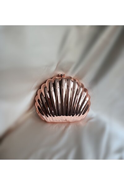 Çanta Trend Rochie de seară pentru femei, roz pudrat, model Oyster, portofoliu pentru ocazii speciale, geantă de invitație cu curea cu lanț