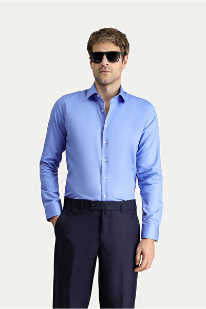 Kiğılı Long Sleeve Slim Fit Slim Fit Non Iron Classic Cotton Shirt