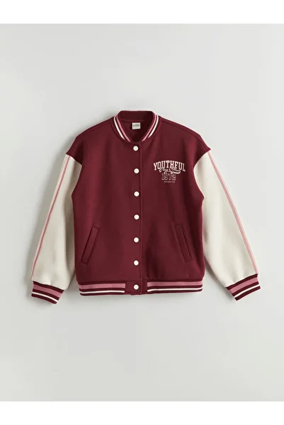 LC Waikiki Lcw Kids New Season Printed Girls' College Jacket