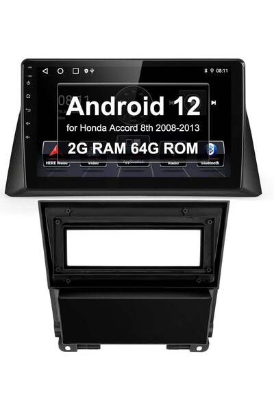 Generic ستيريو سيارة أندرويد لهوندا أكورد 2008-2013 2 جيجابايت رام 32 جيجاباي...