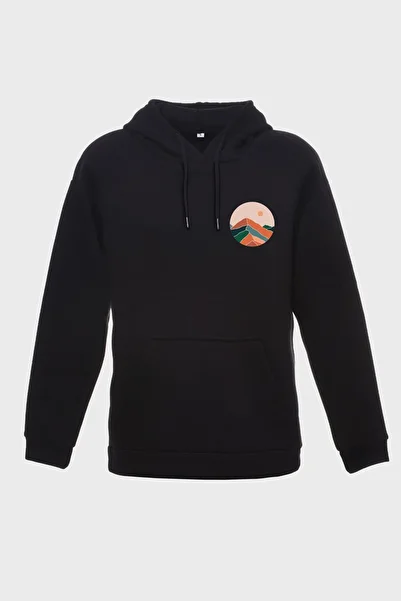 Pisa Art Landscape Minimal Printed Hooded Three Thread Sweatshirt Oversized Hoodie