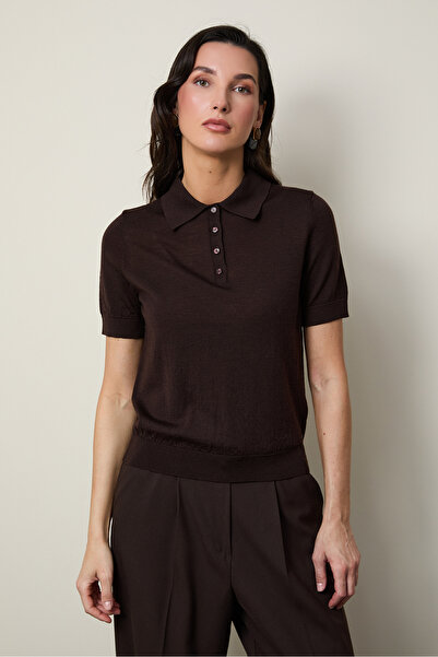 Serianno %100 Yün Polo Yaka Kazak