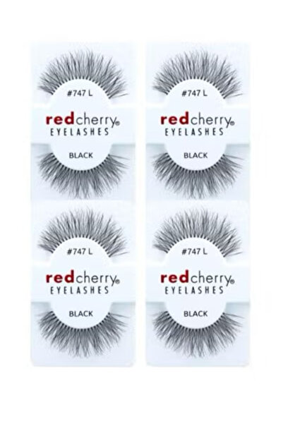 Red Cherry رموش صناعية ريد شيري 747L#(عبوة من 4 أزواج)