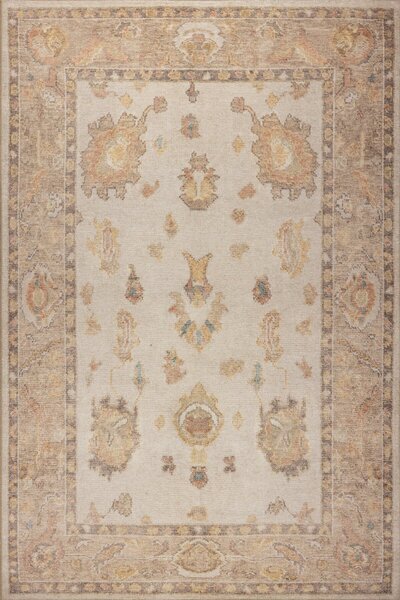 ARTLOOP Relic Bej / Sarı Vintage Dokulu Klasik Desenli Dokuma Tabanlı Şönil Halı AL 495