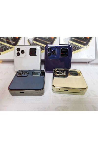 Generic Mini Phone for Seniors - Stylish Flip Cell Phone with Large Buttons & Pocket-Friendly Design