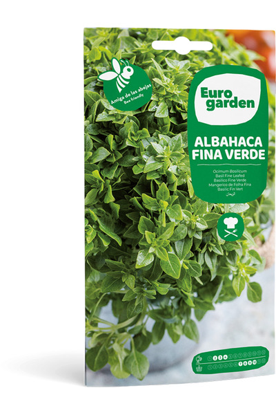 EURO GARDEN Basil Fine Leafed (Albahaca Fina Verde) Premium Quality Seeds Mad...