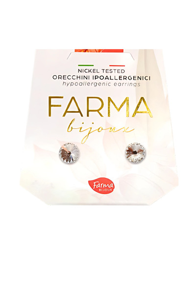 Farma Bijoux Zerius 7.15mm Crystal Medical Hoop Earrings Embellished with Swarovski® Crystals