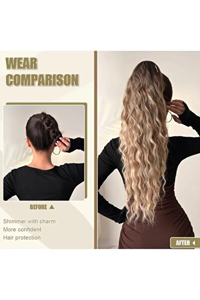 favorim peruk Yeni sezon A kalite dalgalı at kuyruğu tokalı