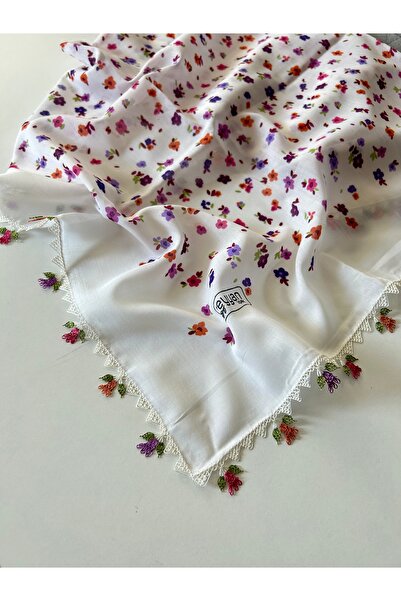 REYYAN El işi İğne Oyalı Yazma/iğne Oyası/iğne işi yemeni/el işi tülbent/baş örtüsü