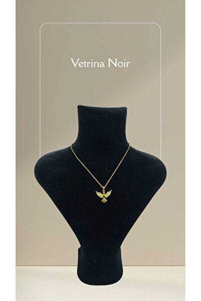 Vetrina Noir Anka Kuşu Paslanmaz Çelik Kolye