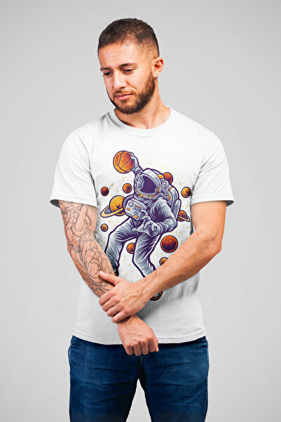 Bigonya Basketball Player Astronaut Printed, Unisex Design T-Shirt