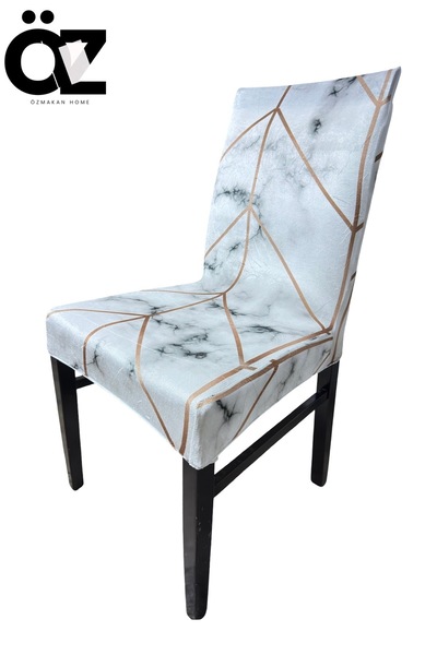 ÖZMAKAN Velvet Printed Chair Cover 1 Piece