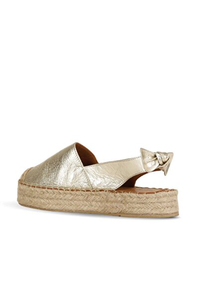 Bueno Shoes Gold Leather Women's Espadrille Sandals 14Ws72100