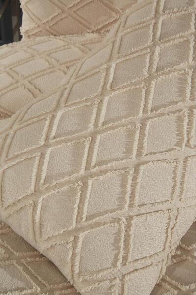 bursa çeyiz Baklava 3 Piece Double Pique Set Beige