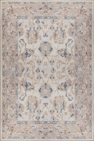 ARTLOOP Relic Krem Vintage Dokulu Klasik Desenli Dokuma Tabanlı Şönil Halı AL 512