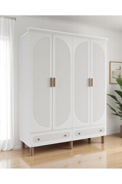 Genel Markalar Milen 4 Kapılı Dolap / %100 MDF / Ücretsiz Kurulum