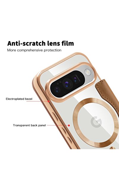 Techsuit Case for Google Pixel 10 Pro XL - SmartMag Book Case - Brown