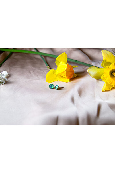 Farma Bijoux Xiius 8.3mm Silky Sage Medical Hoop Earrings Enriched with Swarovski® Crystals