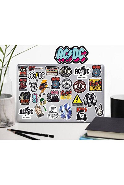 Hediyeni Al مجموعة ملصقات AC&DC روك ميتال |   كمبيوتر محمول Ajanda دفتر ملاحظ...