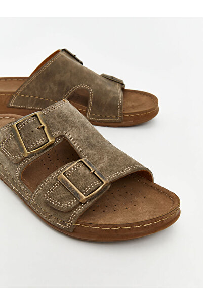 LC Waikiki Brown Suede Look Women's Slippers