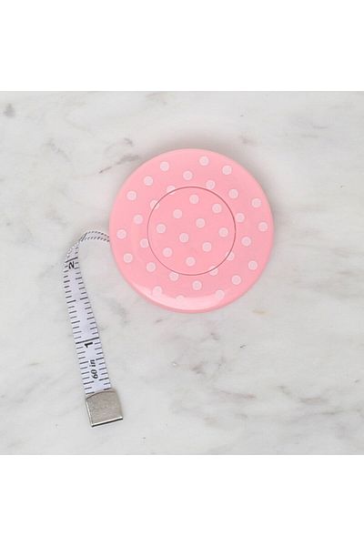 ForWhat 150cm Automatic Pink Spotted Tape Measure for Office Home Office Hobby Workshop