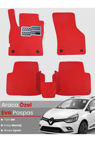 stiloto مجموعة كاملة من سجادة EVA المتوافقة مع Renault Clio 4 Station Wagon (...
