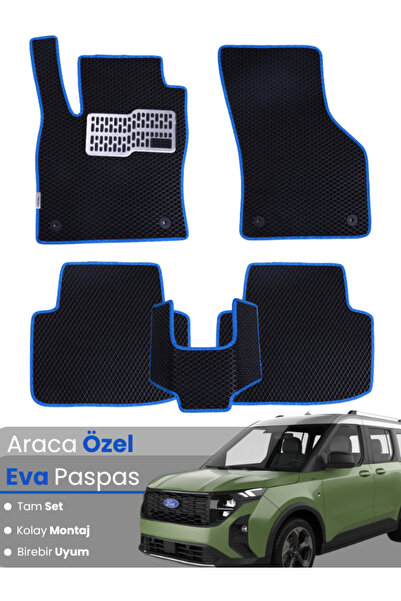 stiloto مجموعة كاملة من سجادة EVA المتوافقة مع Ford Courier (2024-2025) - مطا...