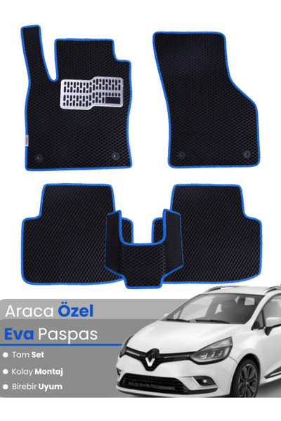 stiloto مجموعة كاملة من سجادة EVA المتوافقة مع Renault Clio 4 Station Wagon (...