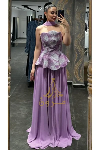 MEZON FASHION فستان حفلة مع تطريز متدرج
