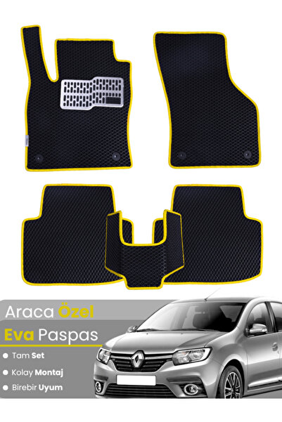 Genel Markalar Renault Symbol 3 (2013-2020) Uyumlu EVA Paspas Tam Set–Araca Ö...