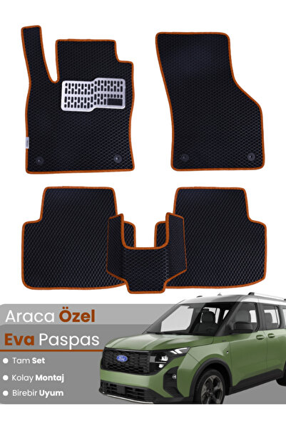 Guerrino مجموعة كاملة من سجادة EVA المتوافقة مع Ford Courier (2024-2025) - مط...