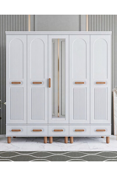 miracool Otto 5 Kapılı Dolap / %100 MDF / Ücretsiz Kurulum