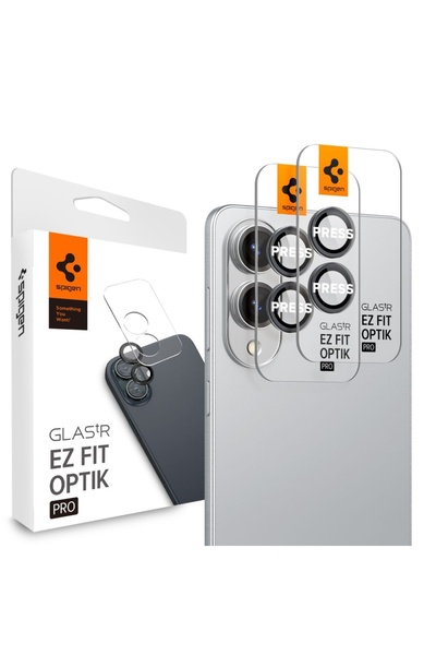 Spigen Camera Film for Samsung Galaxy S25 Edge (set of 2) - Glas.tR Optik EZ Fit Pro - Black