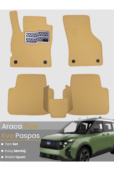 Guerrino مجموعة كاملة من سجادة EVA المتوافقة مع Ford Courier (2024-2025) - مط...