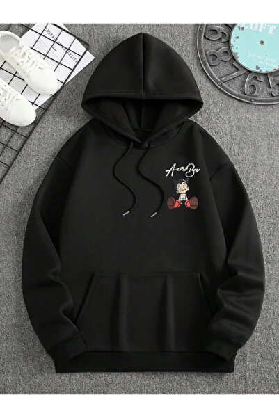 Marco Fresco Unisex Y2K Men/Women Astroboy Printed Hooded Cotton Sweatshirt