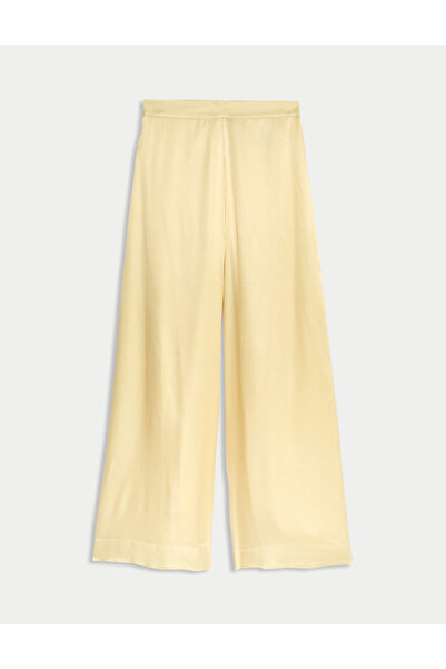 Marks & Spencer Cupro Karışımlı Geniş Paça Pantolon