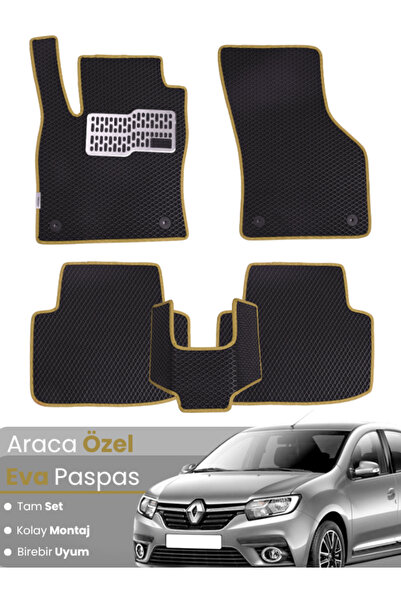 Genel Markalar Renault Symbol 3 (2013-2020) Uyumlu EVA Paspas Tam Set–Araca Ö...
