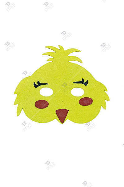 Emach Dizayn Civciv Maske Kaliteli Keçe Hayvan Figürlü Maske