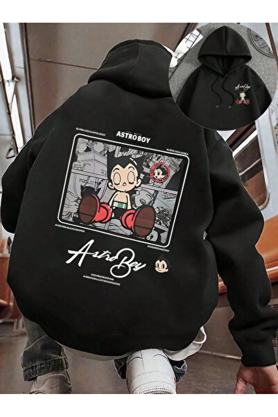 Marco Fresco Unisex Y2K Men/Women Astroboy Printed Hooded Cotton Sweatshirt