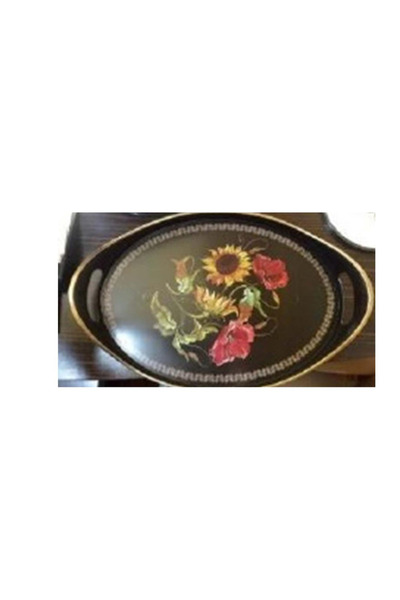 SepetBudur Oval Hira Patterned Presentation Tray Royaleks-ISR-5723