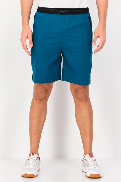 RBX Men Performance Fit Training Shorts, Teal Blue