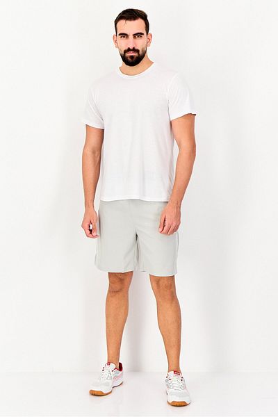 RBX Men Performance Fit Training Shorts, Light Grey