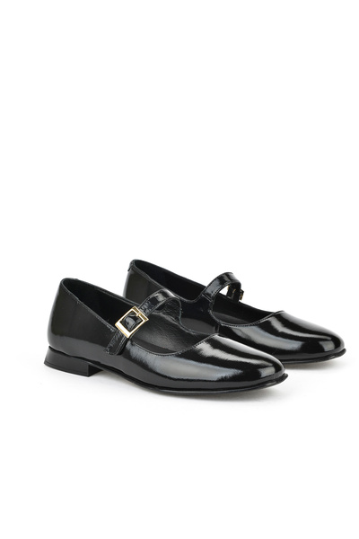 Ziya , Women's Genuine Leather Ballerinas 1531050Z25100780K2 Black