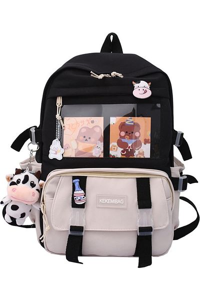 Fillikutum My Melody School Bag Multi-Compartment, Lightweight and Durable Kawaii Backpack